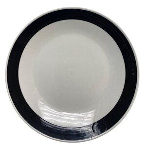 Stoneware Dinner Plates Black & White